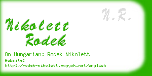 nikolett rodek business card